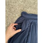 Quince French Terry Modal Wide Leg Pants Navy Blue Fold over Waistband Flowy S Photo 9