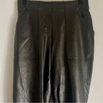 Spanx  Black Faux Leather High Rise Jogger Pants Size Small Photo 3
