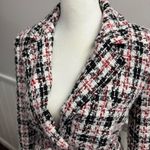Favorite Daughter The City Plaid Tweed Belted Blazer Jacket Red Photo 4