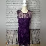Just fab lace midi dress size large deep plum Photo 1