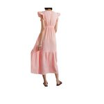 Honorine Ruby Ruffle Cotton Seersucker Midi Dress Size M Photo 15