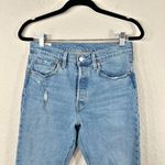 Levi's 501 Premium Skinny Medium Wash Distressed Jeans Photo 3