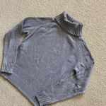Pria Turtleneck Sweater Pullover Shirt Ribbed Soft Stretchy Size Medium Gray EUC Photo 1