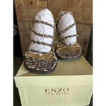 Enzo Angiolini  Womens Heels Size 6.5M Animal Print Strappy Open Toe Shoes Photo 1