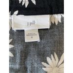 J Jill Black Daisy Print Ruffle Hem Short Sleeve Midi Flowy Dress M (no belt) Size M Photo 3