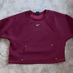 Nike  Pro Cropped Wine Red Sweatshirt SIZE M Photo 1