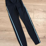 Nike  Dri Fit Yoga Leggings XS Black & Blue Detail women full length Photo 0