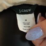 J.Crew  Utility Jacket Size M Ivory Linen Silk Long Sleeve Button Up Cargo‎ Y2K Photo 5