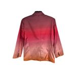 MISA Los Angeles Viva Ombre Poplin Double Breasted Blazer Pink Peach Size L Photo 6