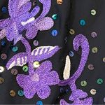 ROAMANS dress semi formal 16W black purple sequins embroidery fairy whimsical Photo 9