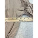 Joie  Women's Short Sleeves Cinch Waist Tapered Leg Jumpsuit Khaki Size‎ Medium Photo 5