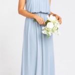 Show Me Your Mumu NWT  Kendall STEEL blue maxi dress MEDIUM FLAWED Photo 0