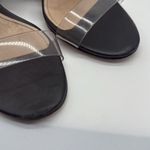 Schutz  Victorie Slide Sandals in Transparent/Black Vinyl Size 8.5 Photo 5