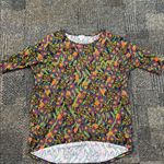 LuLaRoe Women’s  small green blue orange floral short sleeve shirt Photo 0