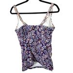 Lands' End Underwire Floral Paisley Tankini Top Swimsuit Bathing Suit 10 Photo 4