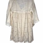 Free People  Summer Lovin Boho Chic Cream Top Small Photo 5