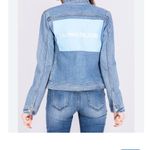 Calvin Klein Jeans Calvin Klein Denim Trucker Jacket Lyon Blue‎ Logo Size Small Photo 7