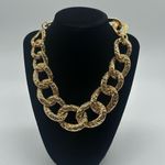 Kenneth Jay Lane Hammered Gold Chain Necklace Photo 0