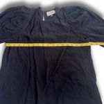 Universal Threads NWOT Solid Black Long Puff Sleeve Blouse Top Ebony New Business Casual Office Photo 4