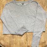 Aerie Women’s Size Small Light Gray Long Sleeve Crop Sweat Shirt Photo 0