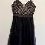 Sequin Hearts Black & Beige Sweetheart Dress Photo 2