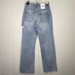 Garage NWT  Denim 90s Relaxed Straight Cut Leg Jeans Hayden Blue Distressed Photo 2
