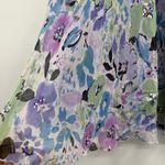 Coldwater Creek  Womens Silk Midi Skirt M Floral Fairy Purple Pastel Cottagecore Photo 2