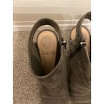 Vince Camuto  Kentvi Perforated Leather Greystone Peep Toe Heeled Ankle Bootie, 8 Photo 4