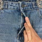 NET Austin Landing Double Silver Buckle Western Denim Shorts Size 11‎ Blue Photo 2