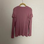 Roolee  Pink Ruffle Long Sleeve Top Small Photo 4