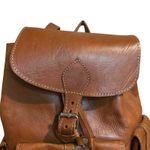 Handmade Vintage Women's  100% Leather Backpack‎ Rucksack travel Bag Unlined Photo 2