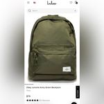 Obey Laroche Army Green Backpack w/Gold Tone Hardware EUC Photo 14