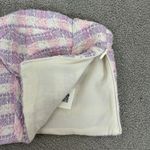 ZARA Plaid Tweed Bustier Corset Top Pink Purple Large Crop Strapless Photo 7