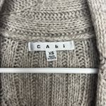 CAbi Womens Vest Long Cable Knit Beige Cotton Wool Yak Blend XS. Photo 7