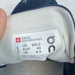 On Cloud 5 Running Lace Up Sneakers Denim/White Women's Size 8.5 Blue Photo 7