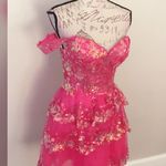 Boutique Hot pink ruffle a-line pageant, short prom dress or homecoming dress Photo 0
