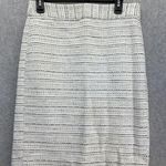 Banana Republic Women's A Line Skirt Size 8 White Black Tweed Cotton Blend Lined Photo 0