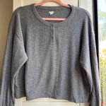 Aerie ribbed crop top with balloon sleeves Photo 1