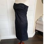 Flavio Castellani Black Lace Up Corset Strapless Bustier dress Italian SZ 42 Black Photo 2