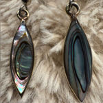 Mexican Abalone‎ Shell Earrings Alpaca Boho Bohemian Dainty Silver Photo 0