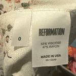 Reformation Floral Cutout Mini Wrap Dress in White Size 0 Photo 4