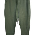CAbi Green Drawstring Utility Jogger Pants Cropped Pockets Womens Med Athleisure Photo 0