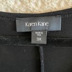 Karen Kane classic solid black short sleeve shift dress Photo 2