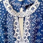 Angie Blue and White Printed Romper Photo 1