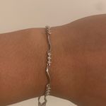 10k White Gold Diamond Wave Bracelet Photo 6