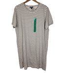 Buffalo David Bitton NWT Womens  Striped Flowy Comfy TShirt Dress Knee Length XL Photo 2