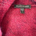 Eileen Fisher Wool Mohair Cashmere blend Drape Cardigan Red Purple Sz S Photo 5