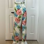 See You Monday  Floral Tropical Wide Leg Rayon Jumpsuit Size XL. E99 Photo 5