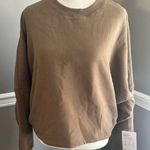 Athleta NWT FOREVER FLEECE DOLMAN CROP SWEATSHIRT Sweater CLAY Size XL Photo 0