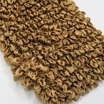 Vintage 90s Gold Brown Bubble Popcorn Shirt Size M Photo 6